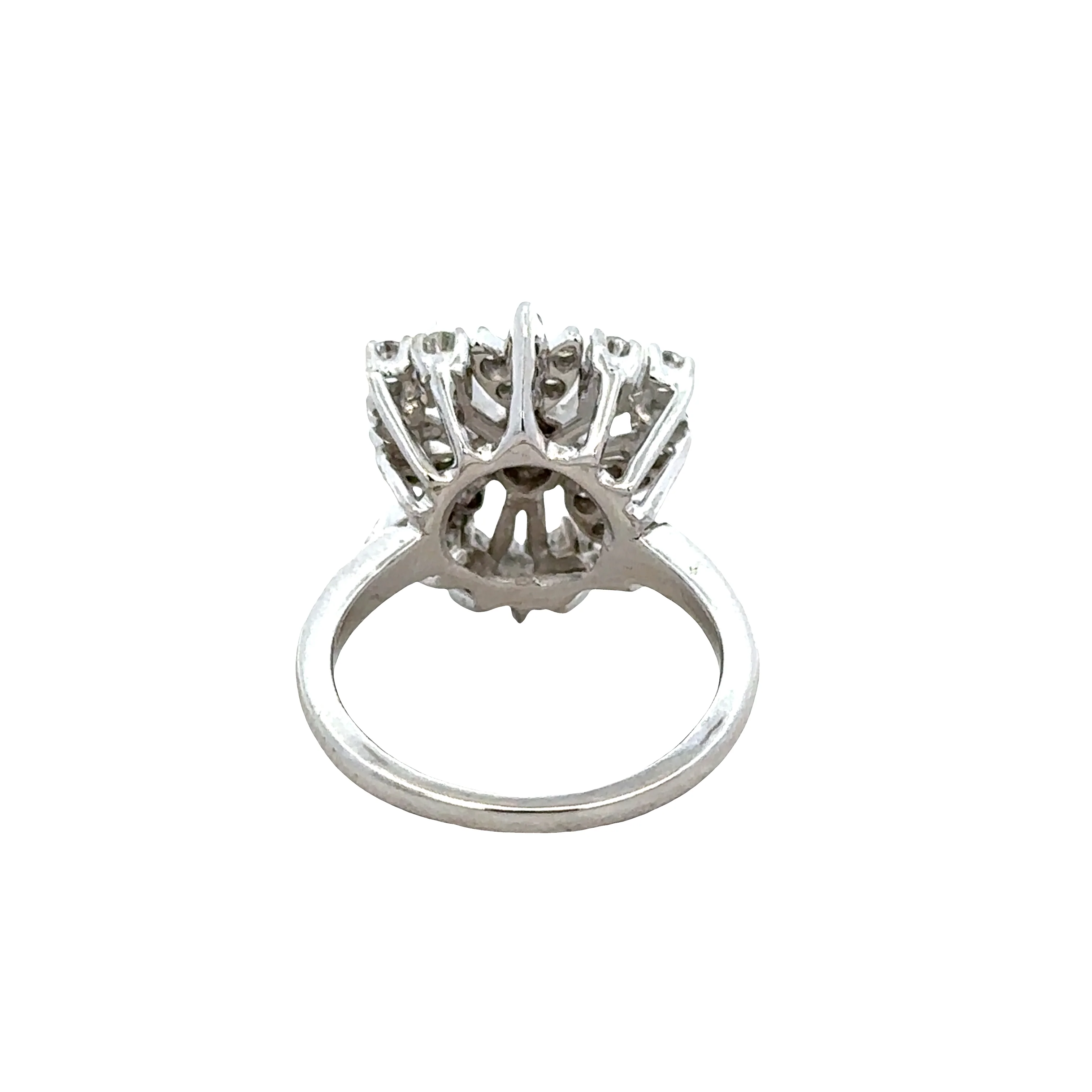 14k White Gold 0.95 Carat Diamond Heart Ring – Size 5.5 - Image 3