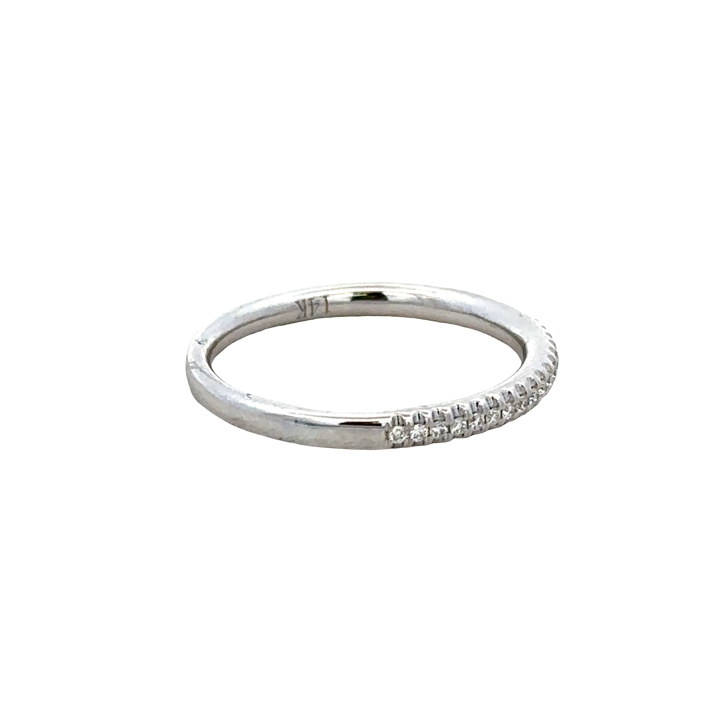 14k White Gold Diamond Band – Size 6.5 - Image 2