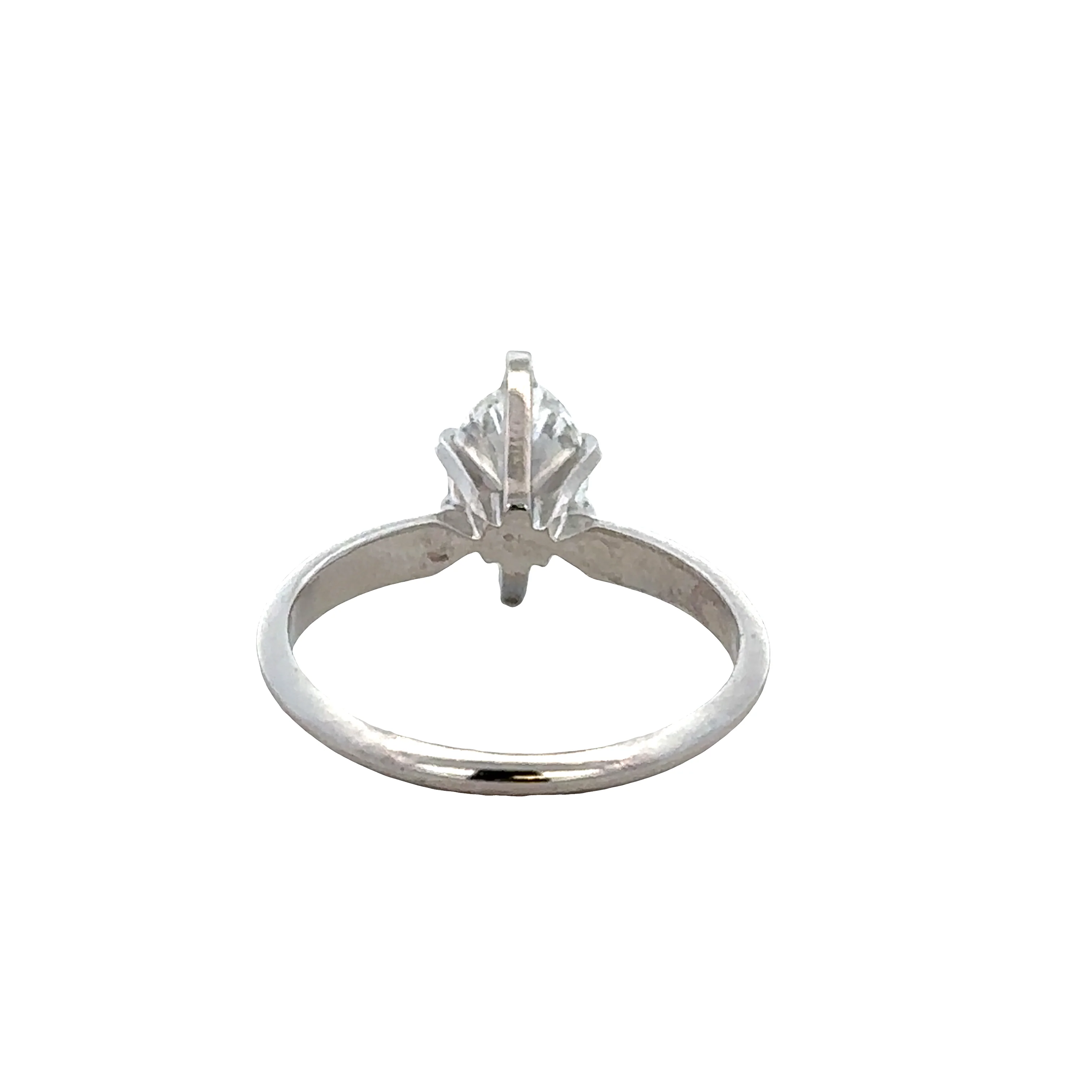 14k White Gold Marquise Cut Diamond Engagement Ring – Size 6.25 - Image 3