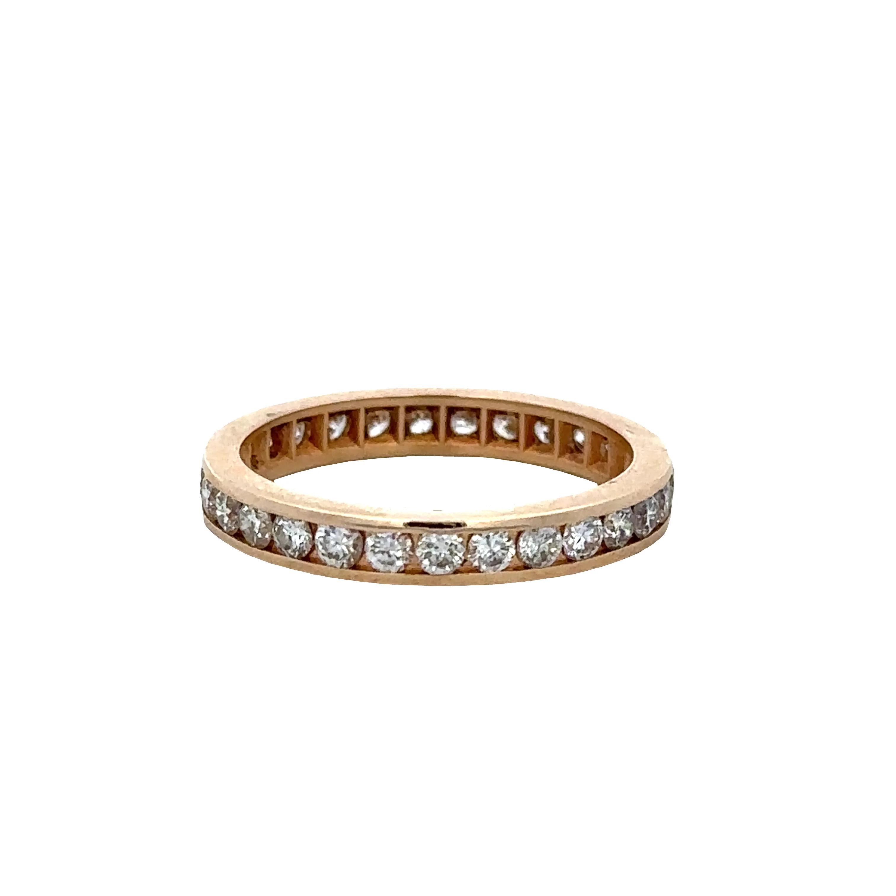 14k Yellow Gold Diamond Eternity Band – Size 6