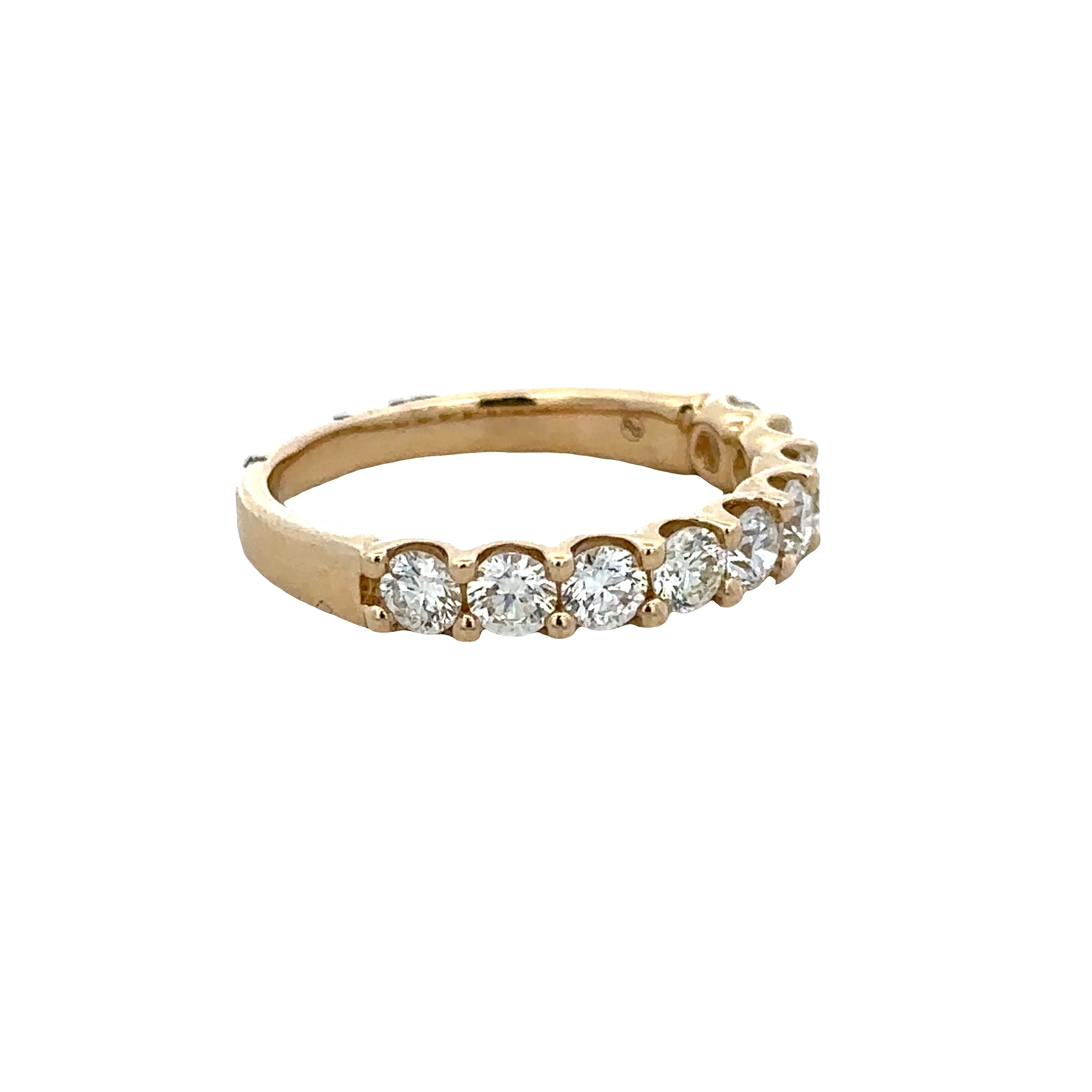 14k Yellow Gold Diamond Wedding Band – Size 6.5 - Image 2