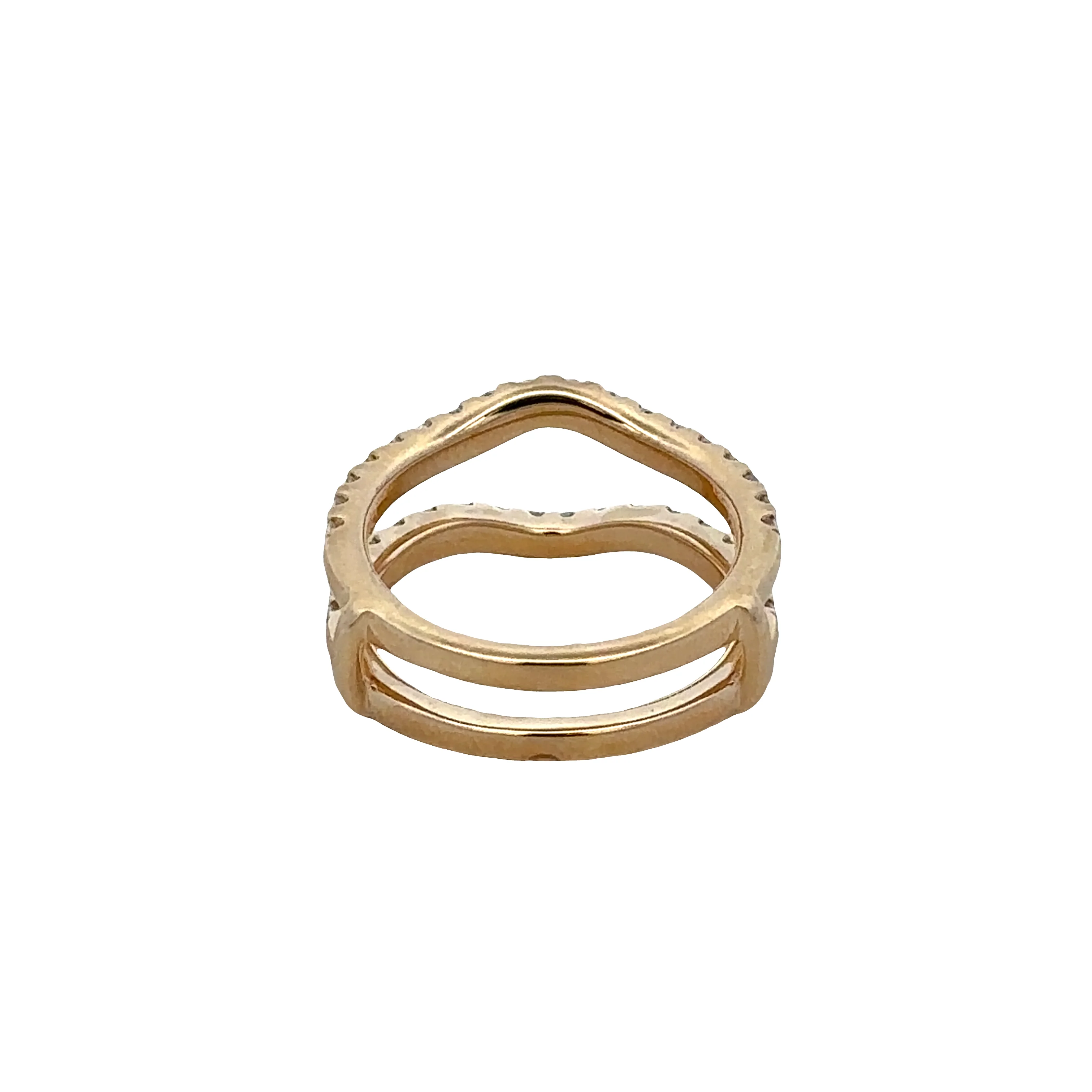 Diamond Accented Ring Guard in Yellow Gold - Image 2