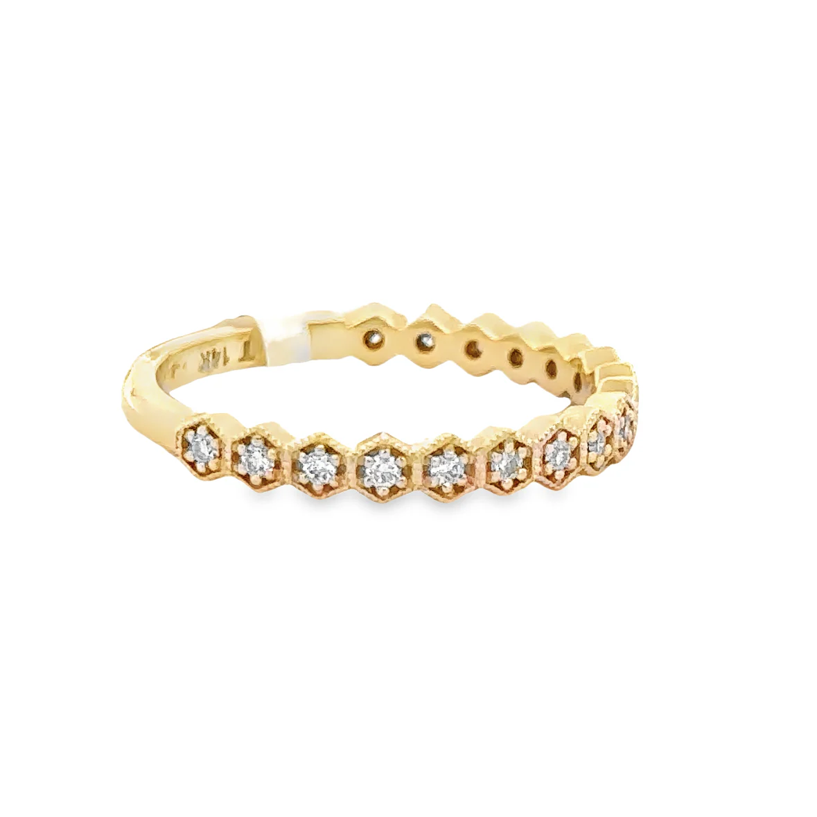Diamond Wedding Band in Yellow Gold - Image 2
