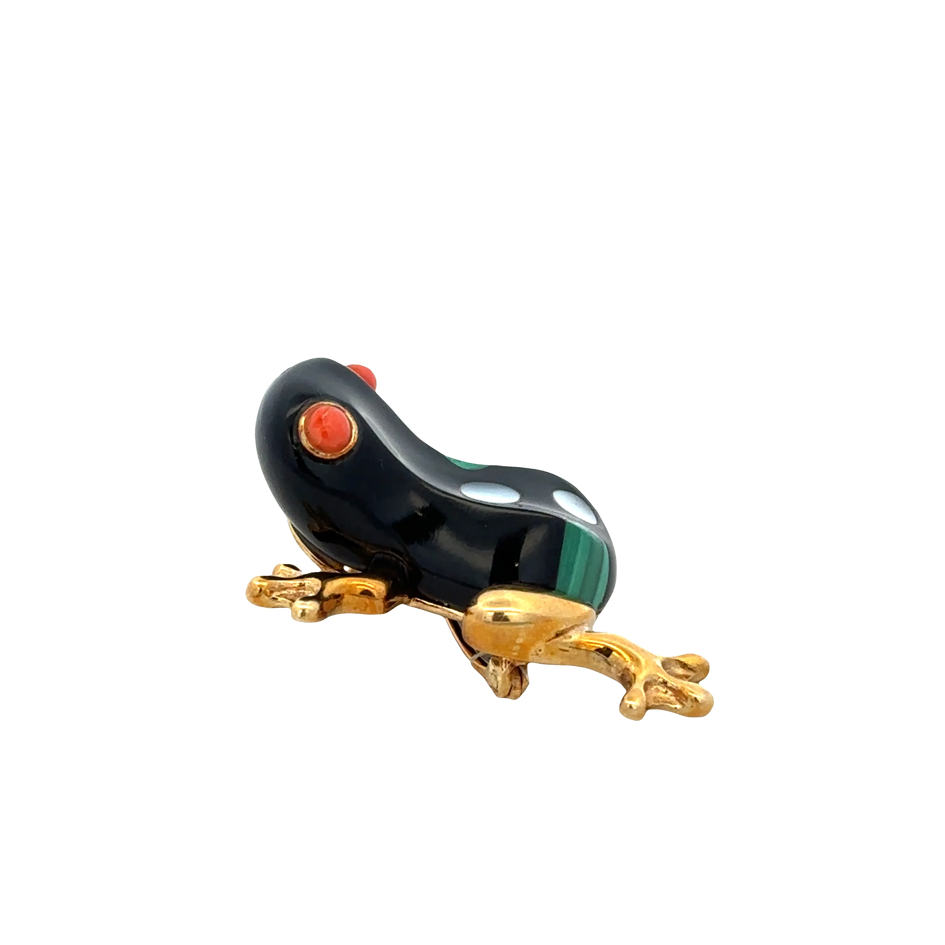Estate Asch Grossbardt 14k Yellow Gold Frog Brooch - Image 2