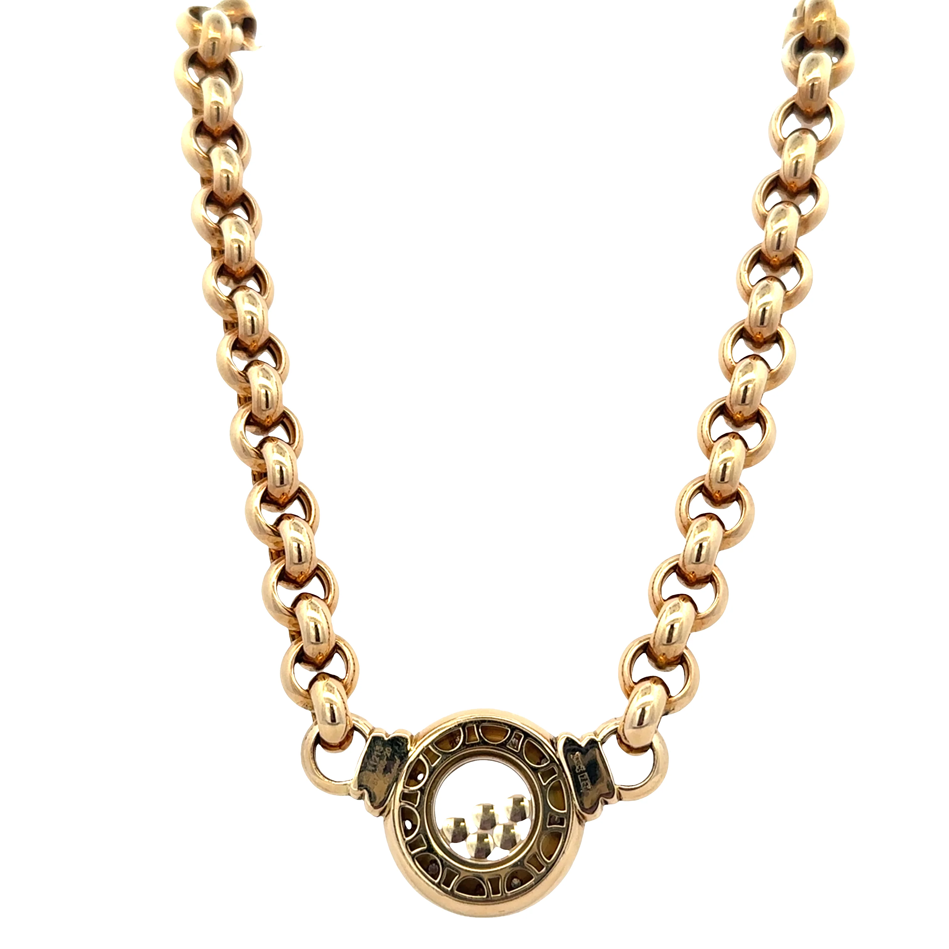 Estate Chopard 18k Yellow Gold “Happy Diamonds” Necklace – 16" - Image 4