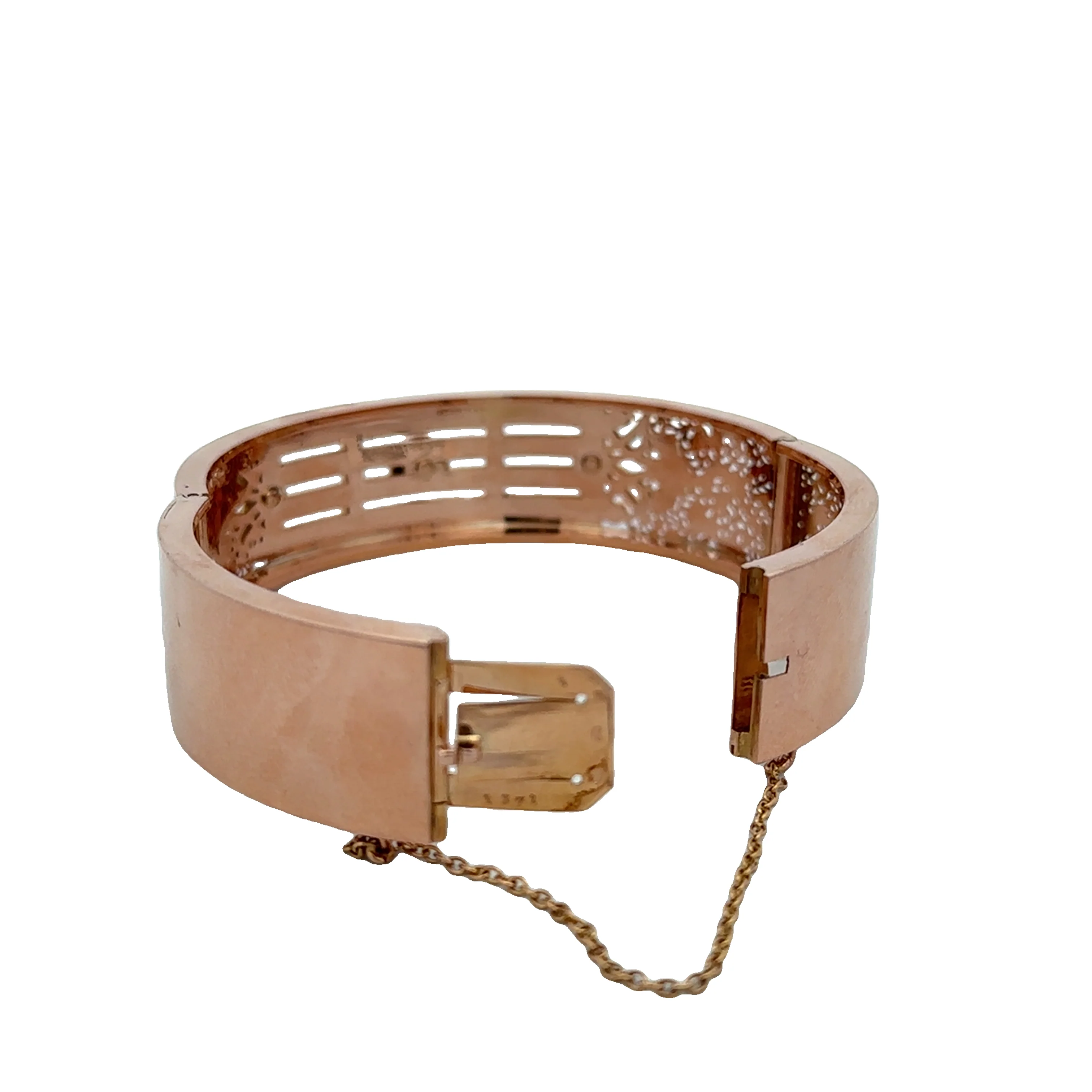 French Antique 18k Rose Gold Seed Pearl and Black Enamel Bracelet - Image 5