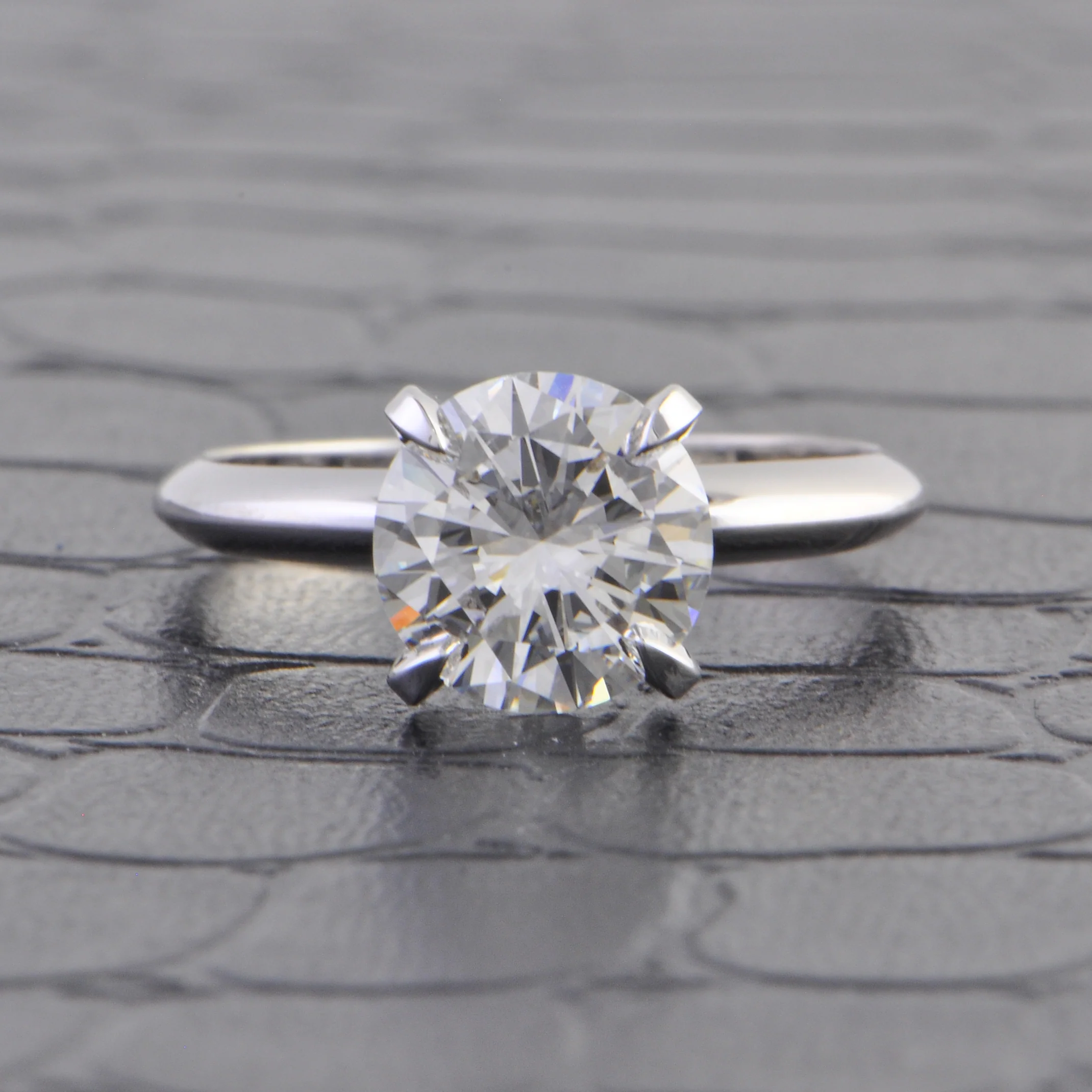 GIA 1.94 ct. E-SI1 Round Brilliant Cut Diamond Engagement Ring