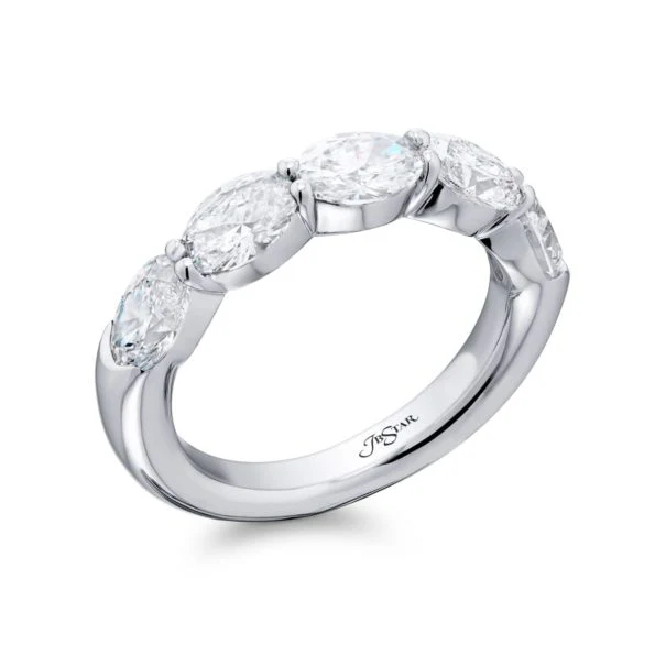JB Star Platinum Five-Stone Diamond Band – Size 6.25 - Image 2