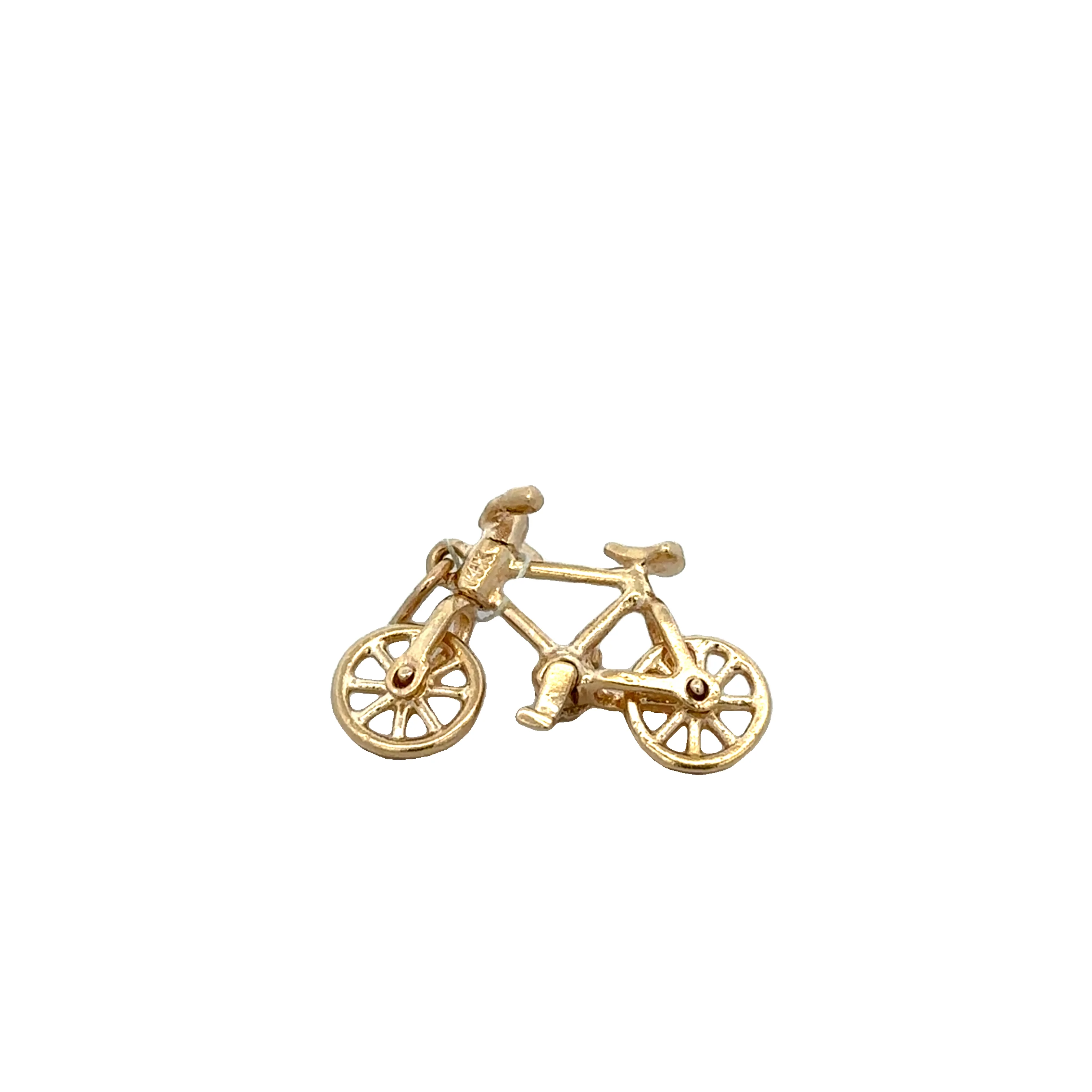 Moveable Bicycle Charm in Yellow Gold