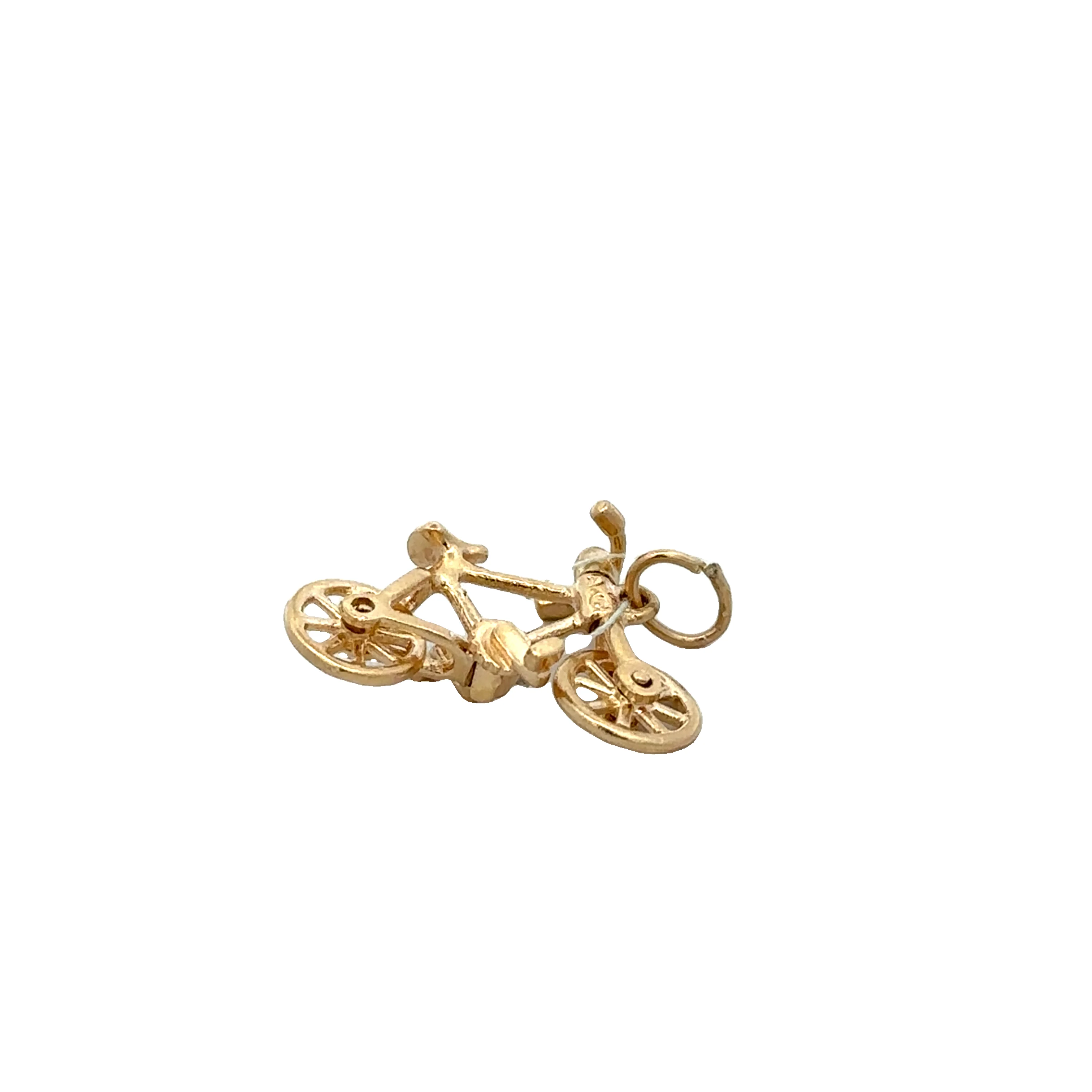 Moveable Bicycle Charm in Yellow Gold - Image 2
