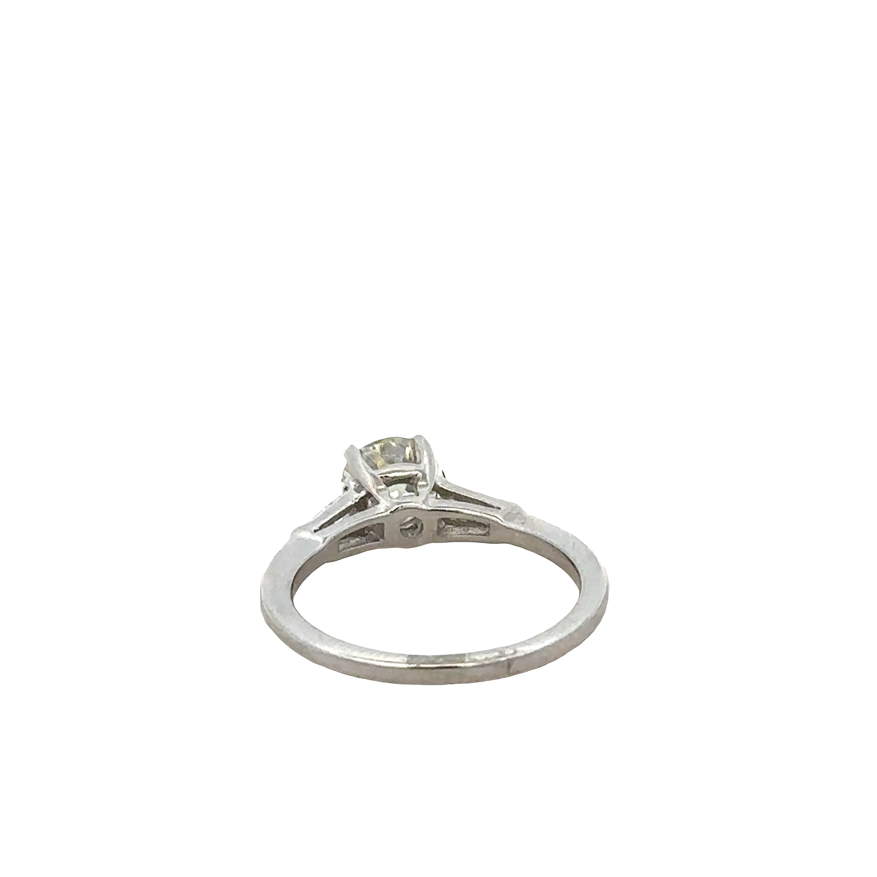 Platinum Old European Cut Diamond Engagement Ring – Size 5.75 - Image 3