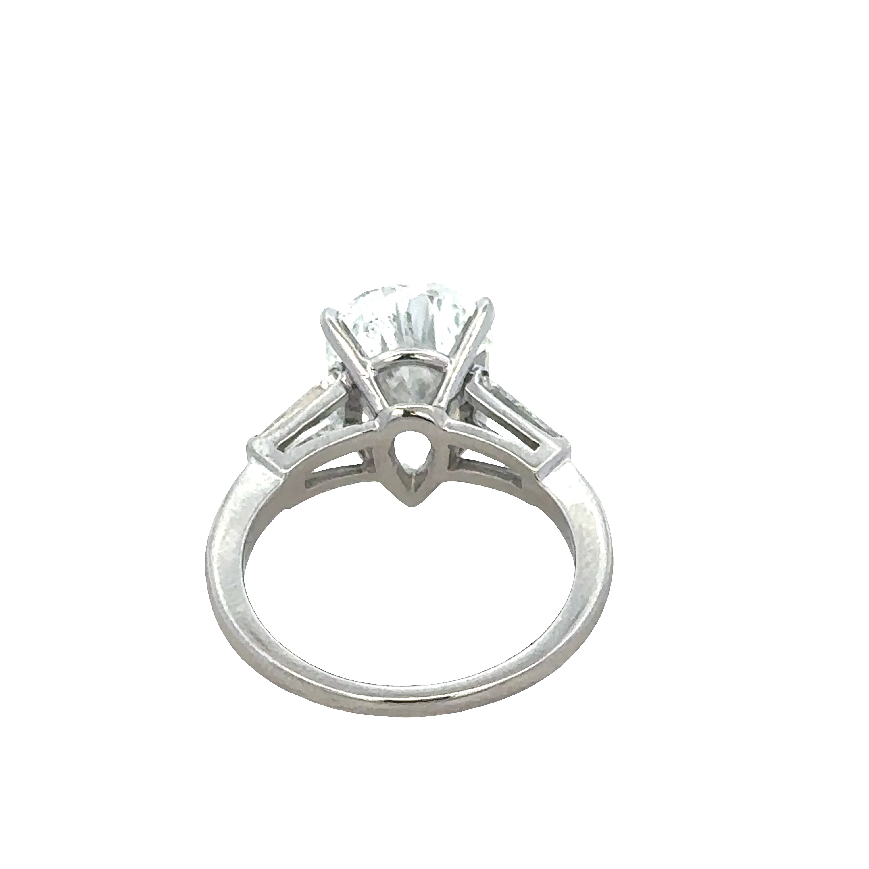 Platinum Pear-Shaped Diamond Engagement Ring – GIA Certified, Size 7.5 - Image 3