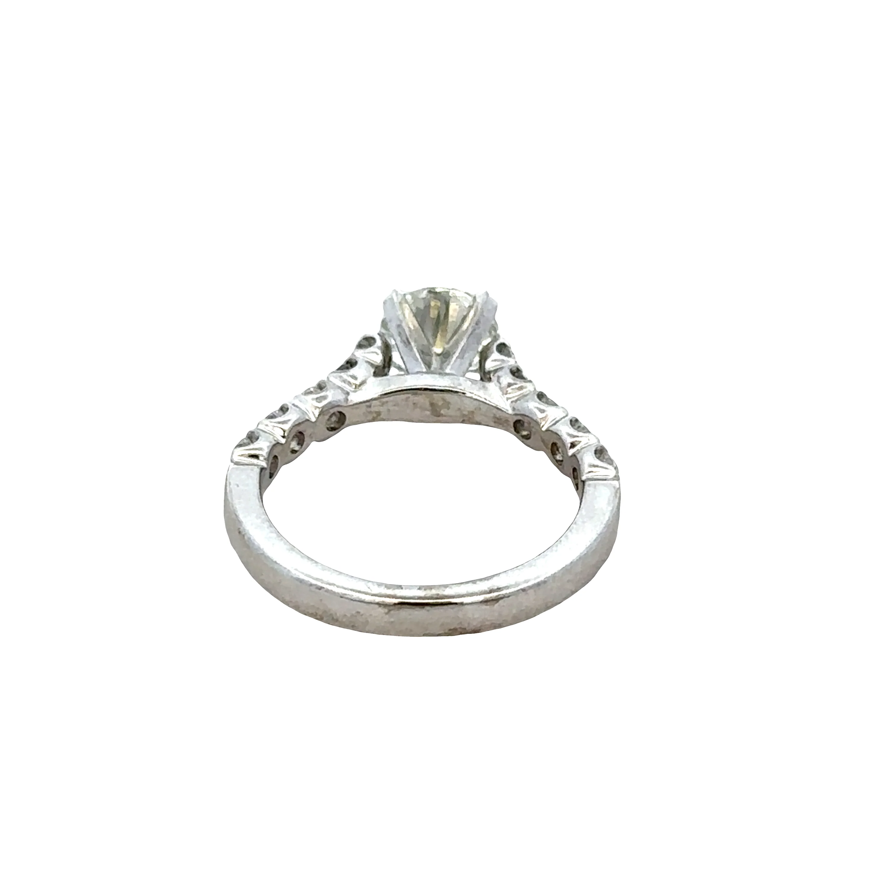 Platinum Round Brilliant Diamond Engagement Ring – GIA Certified, Size 6.5 - Image 2