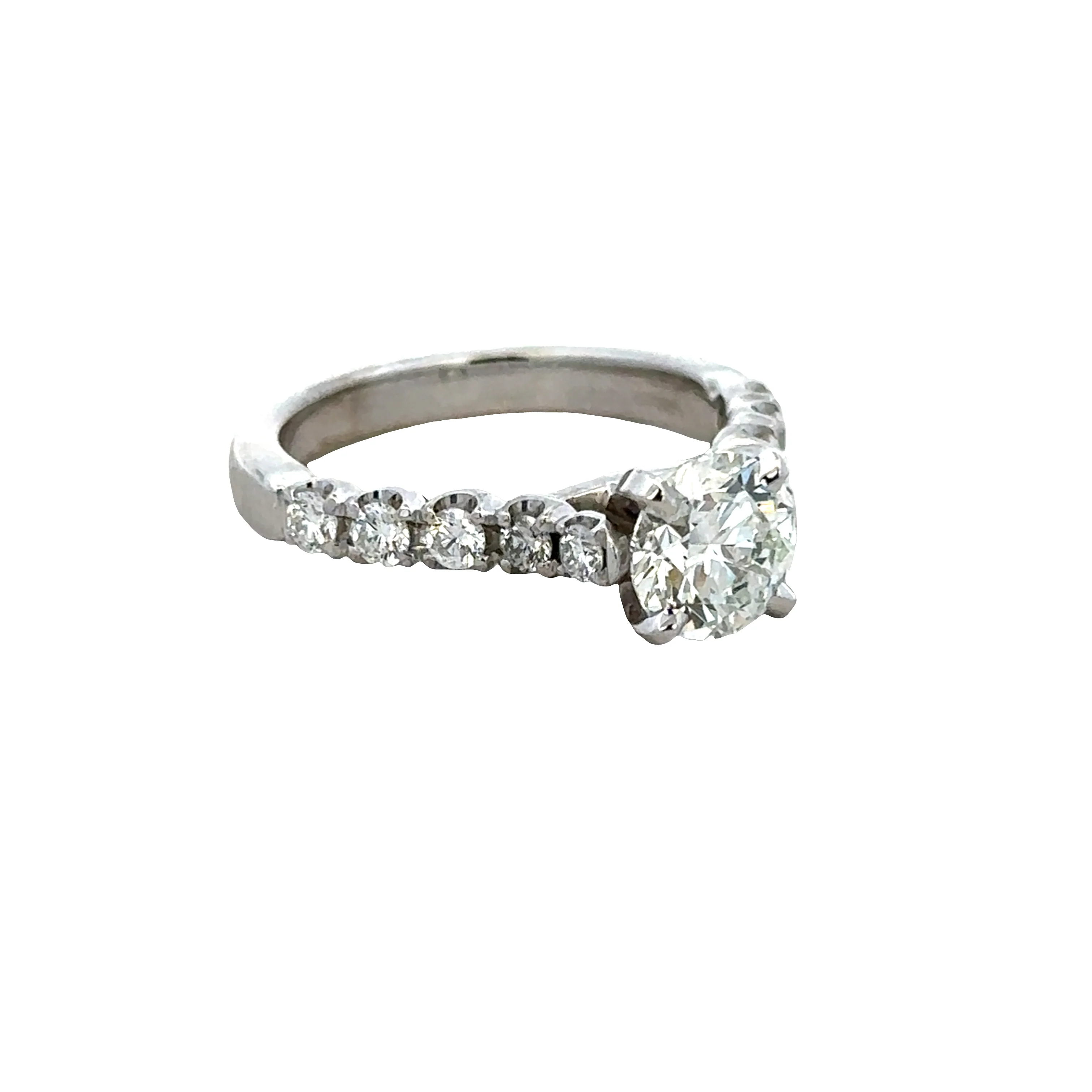 Platinum Round Brilliant Diamond Engagement Ring – GIA Certified, Size 6.5 - Image 3