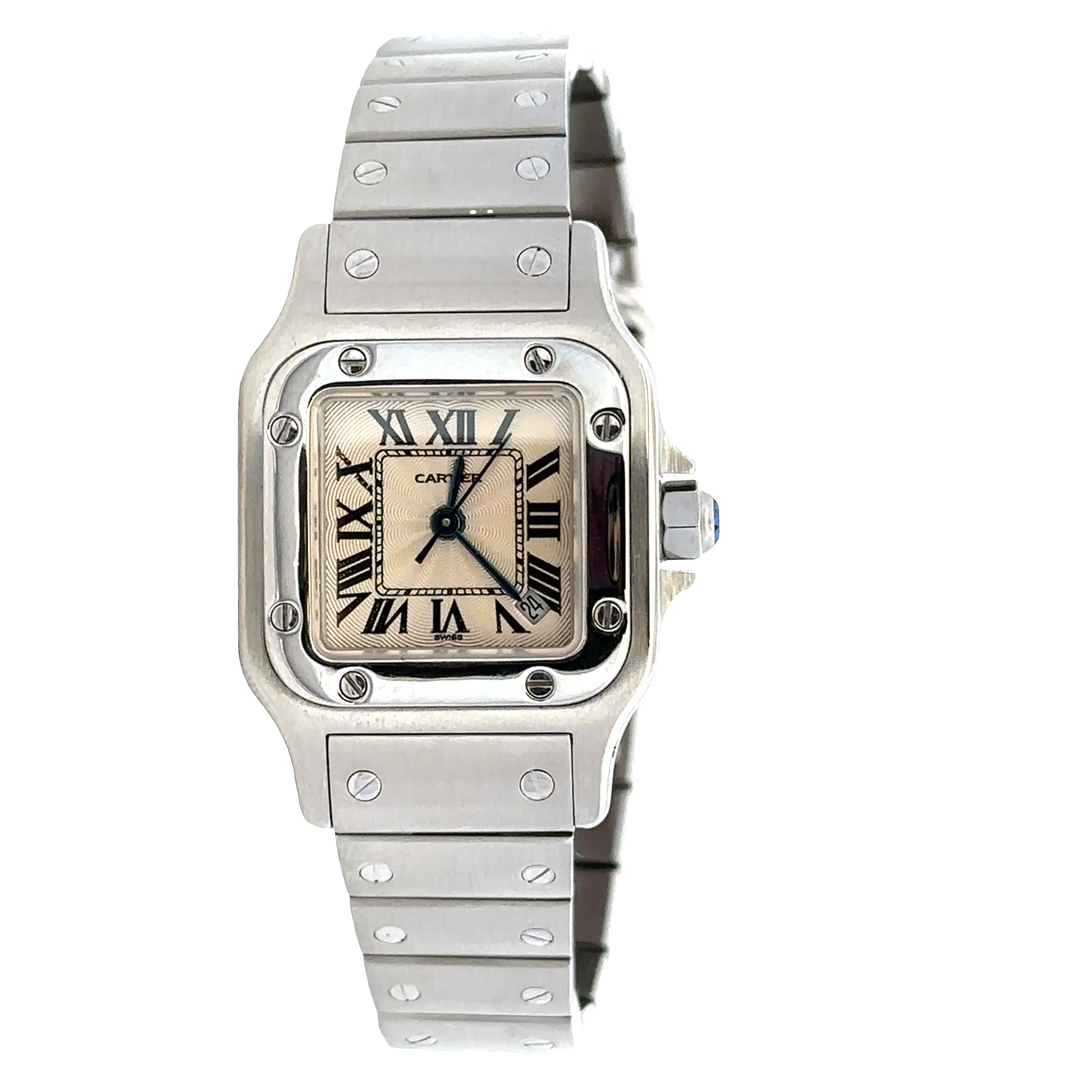 Pre-Owned Cartier Santos Galbée Stainless Steel Wristwatch