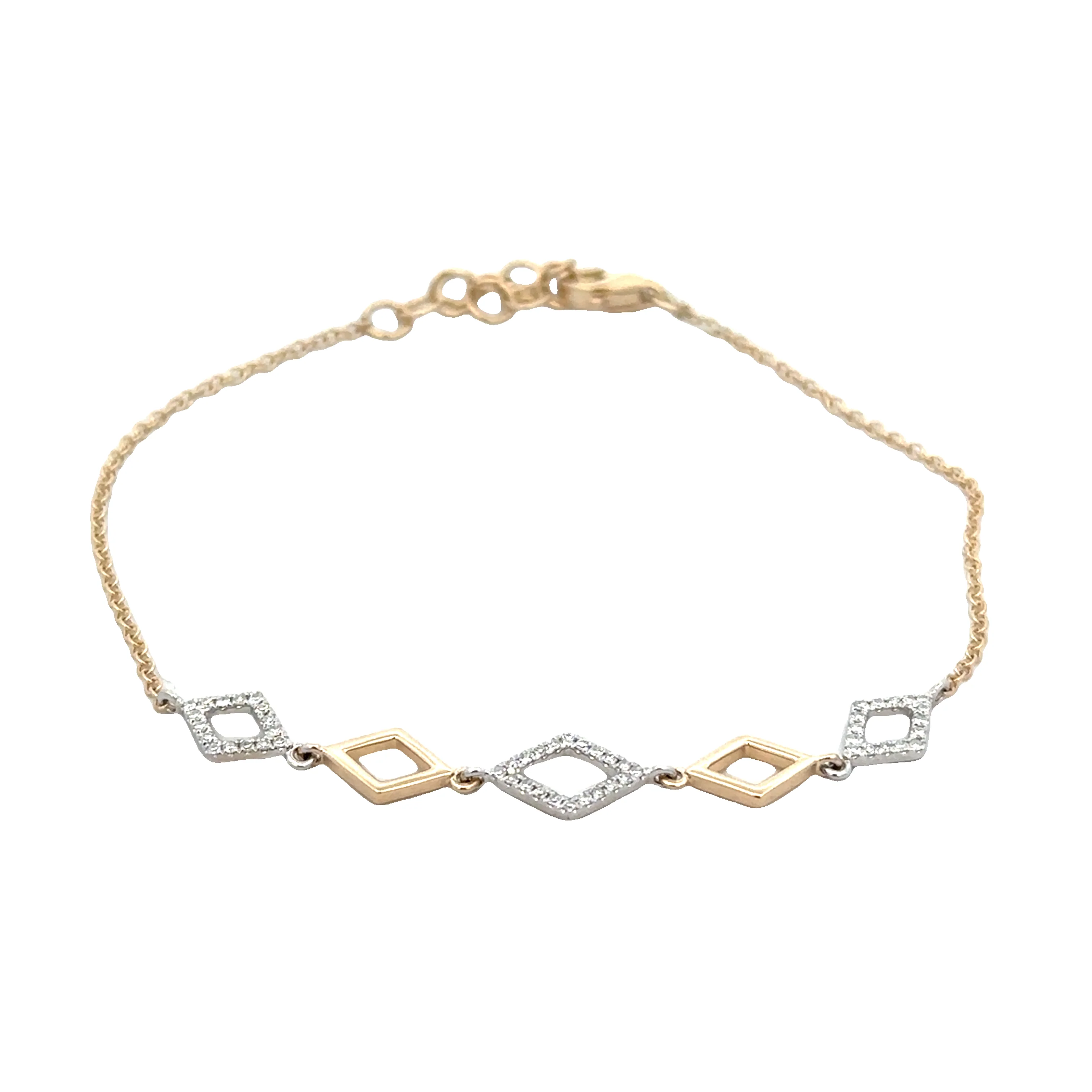 Two Two Diamond Bracelet in 14k Gold