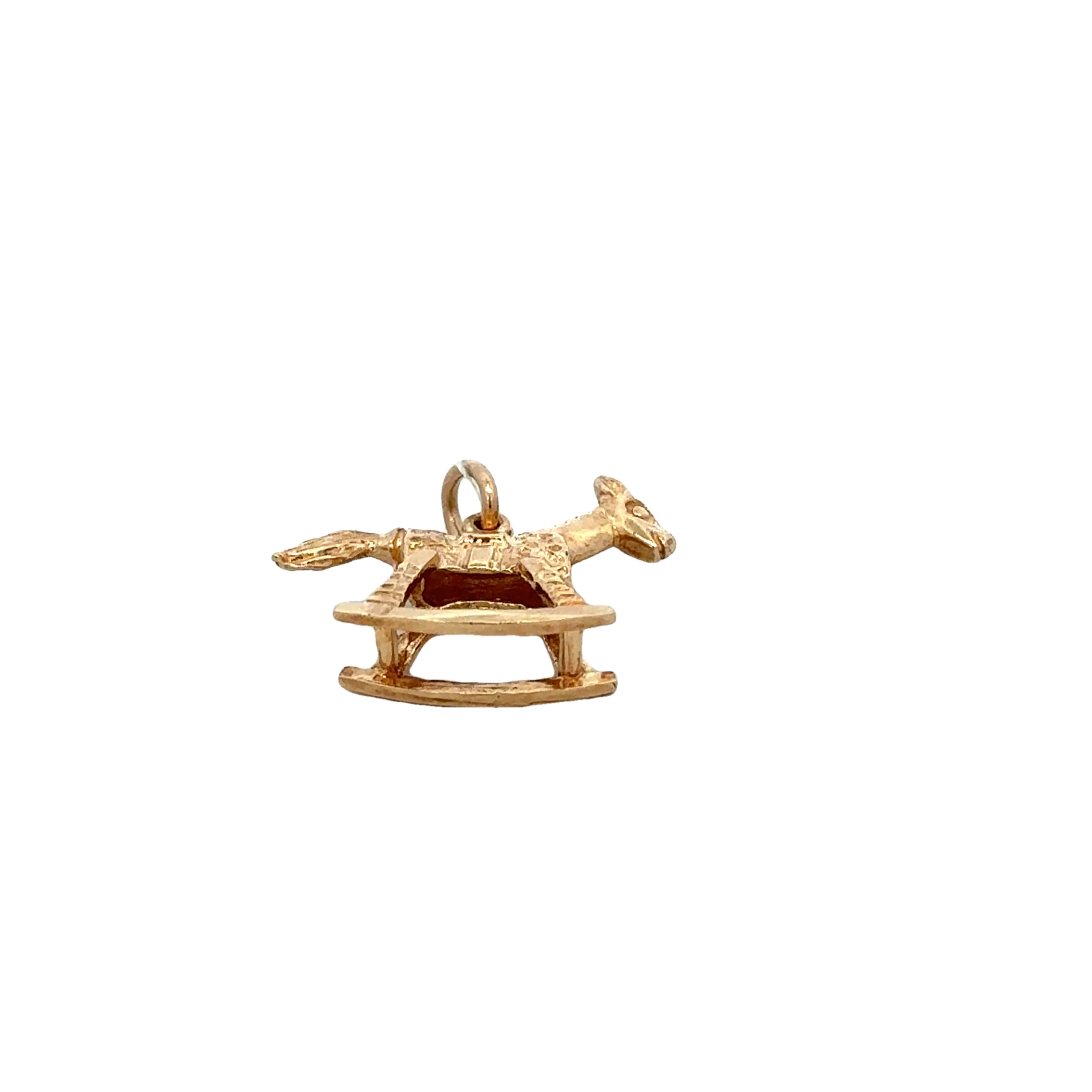 Vintage Rocking Horse Charm in Yellow Gold - Image 3